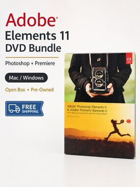 Adobe Photoshop Elements 11 Premiere Elements 11 DVD Mac Windows Boxed Software